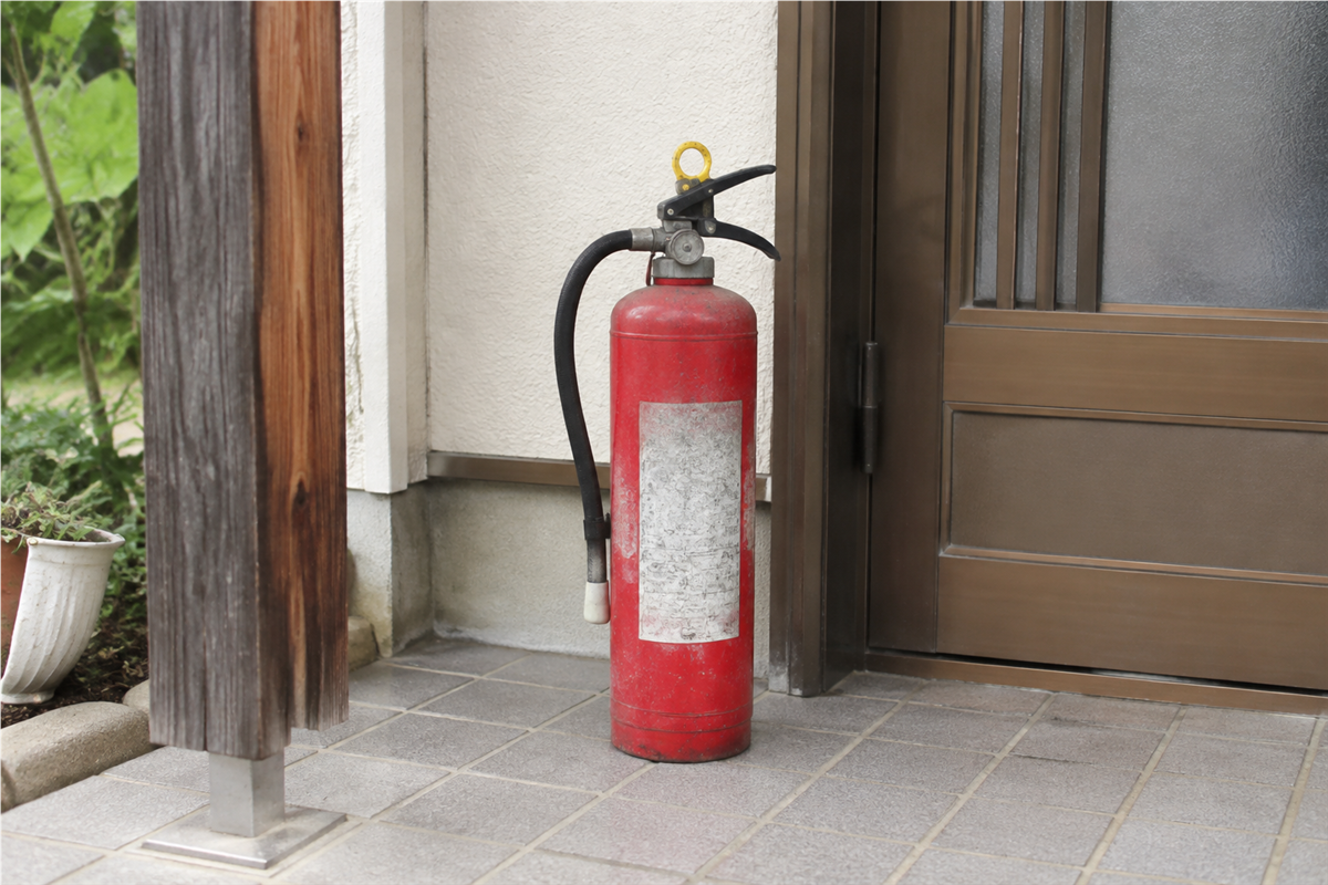 亀岡市の家庭に残っていた古い消火器